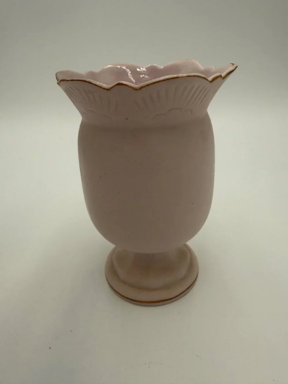 Vintage Lefton Pink Ceramic Vase Hand-Painted Floral Design 6